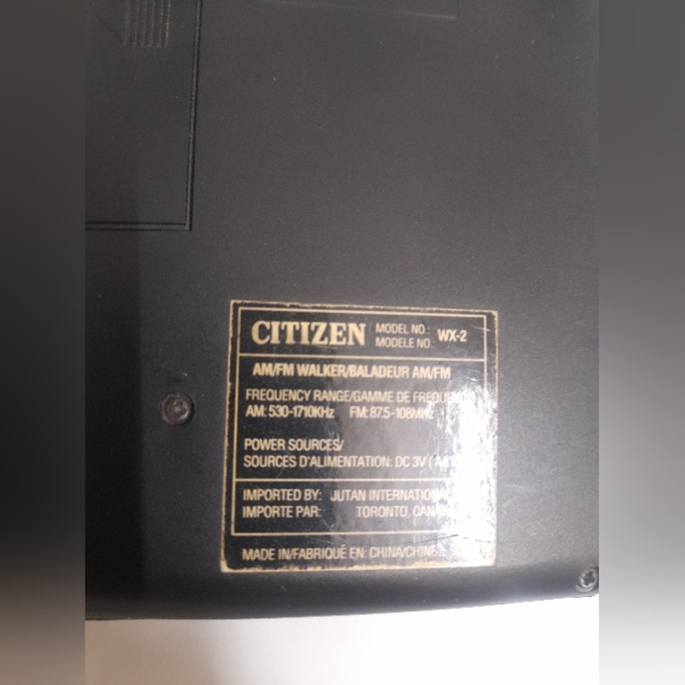 Citizen Cassette Player AS IS/PARTS - Picture 8 of 8